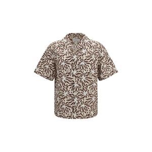 Prada Men Printed Cotton Bowling Shirt